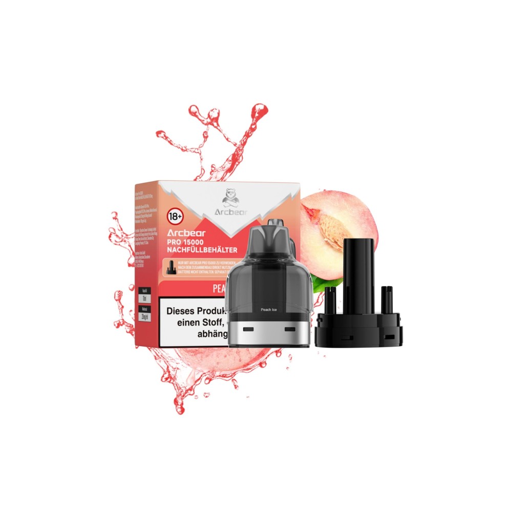 Arcbear Pro 15000 Liquid Pod Nachfüllbehälter "Peach Ice"