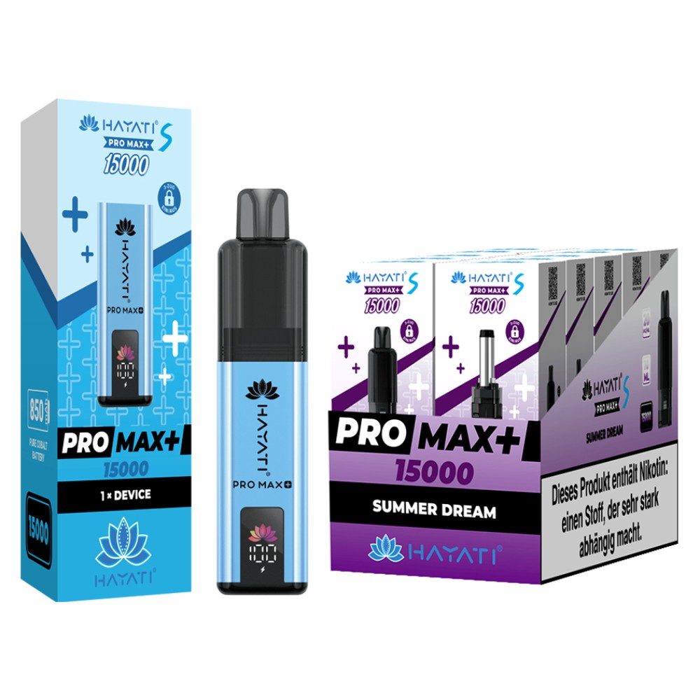 Hayati Pro Max Plus S15000-Pod Set + Basisgerät "Summer Dream"