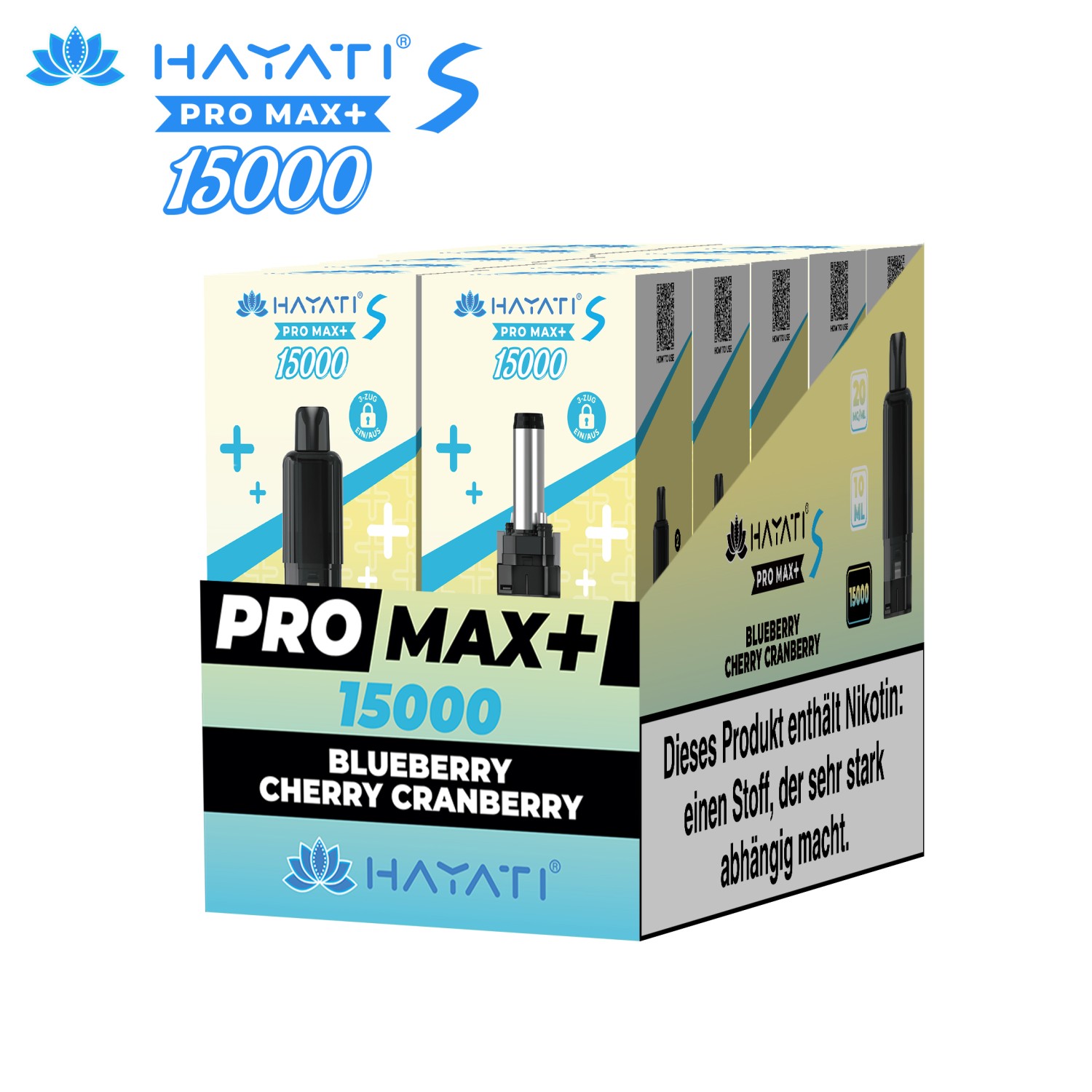 Hayati Pro Max Plus S15000-Pod Set "Blueberry Cherry Cranberry"