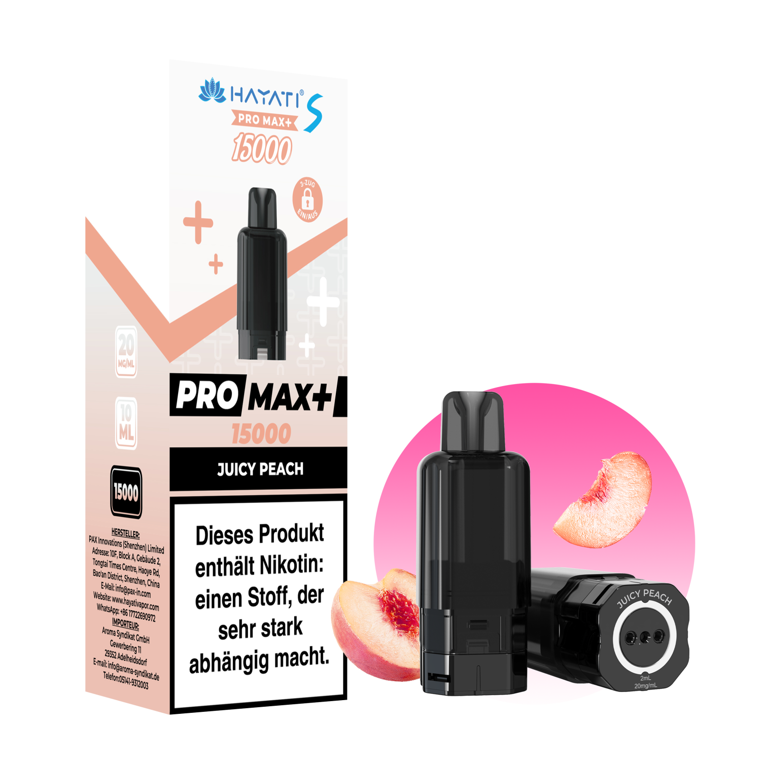 Hayati Pro Max Plus S15000-Pod Set "Juicy Peach" Hayati Pro Max Plus S15000-Pod Set "Juicy Peach"