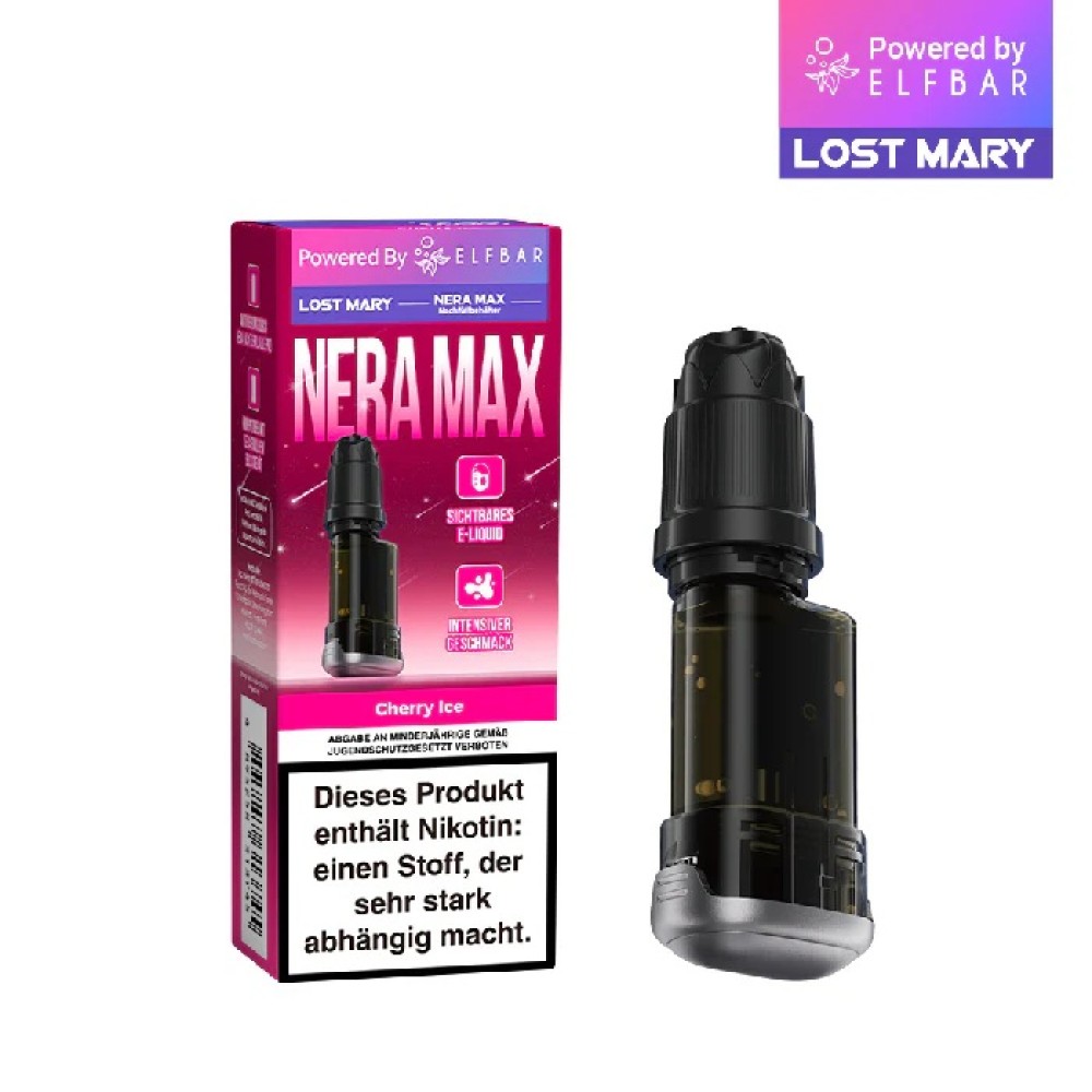 Lost Mary Nera Max 15K Pods  by Elfbar " Cherry Ice " 10ml  5er Pack