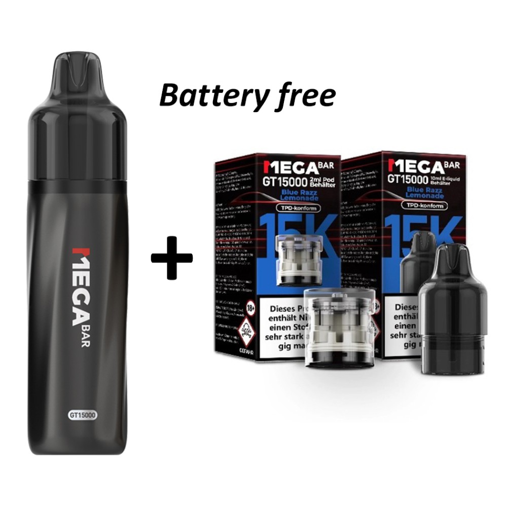 Megabar GT15000 Prefilled Pod "Blue Razz Lemonade"