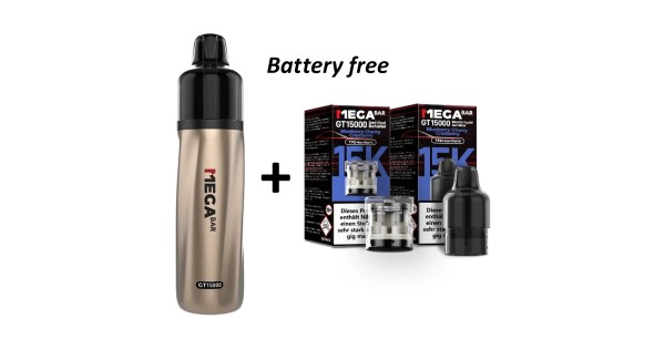 Megabar GT15000 Prefilled Pod + Akku kostenlos "Blueberry Cherry Cranberry"
