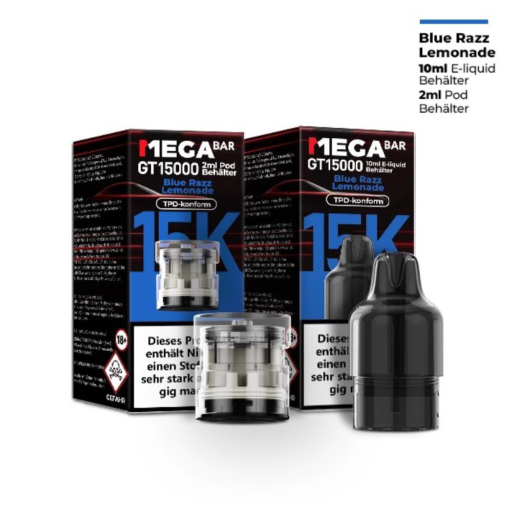 Megabar GT15000 Prefilled Pod "Blue Razz Lemonade"