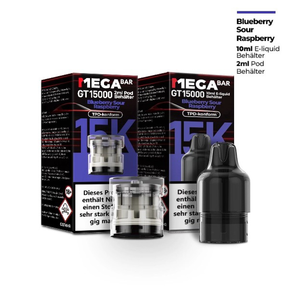 Megabar GT15000 Prefilled Pod "Blueberry Sour Raspberry"