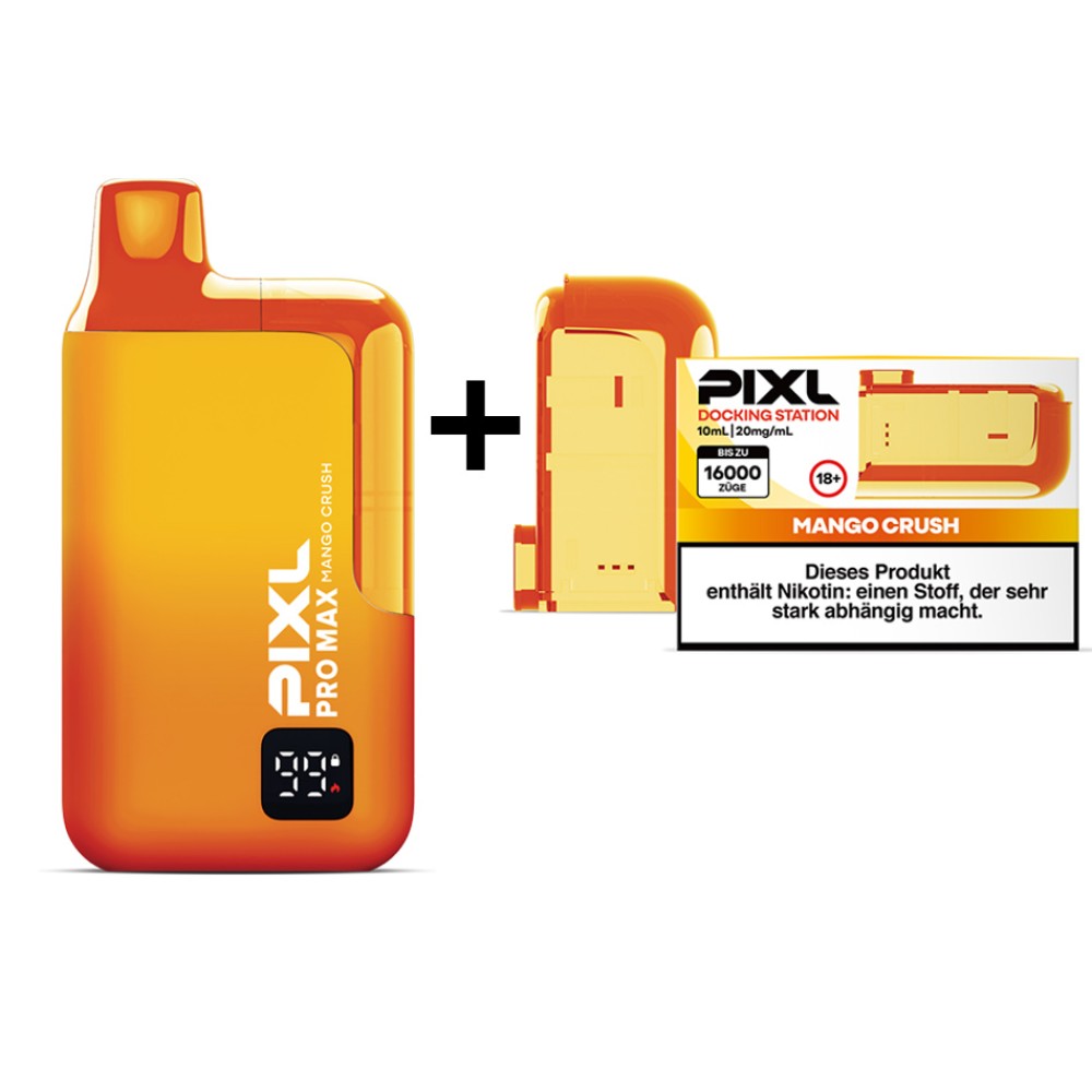 PiXL Pro Max 16000 Batterie + POD Set "Mango Crush" PiXL Pro Max 16000 Batterie + POD Set "Mango Crush"