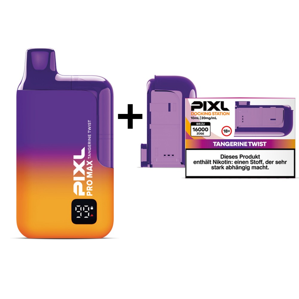 PiXL Pro Max 16000 Batterie + POD Set "Tangerine Twist"