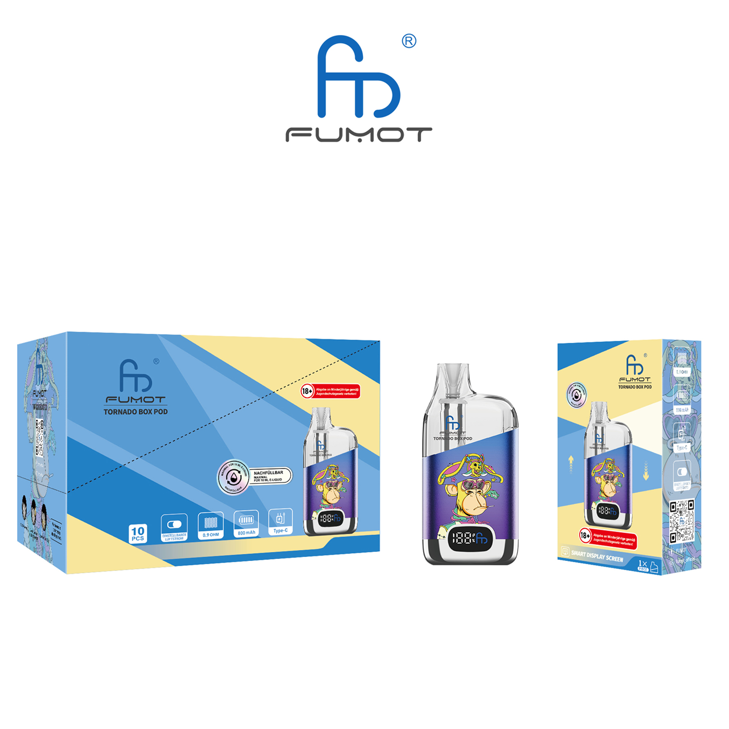 RandM Tornado Digital Box Pod 12000 "Blau Lila"