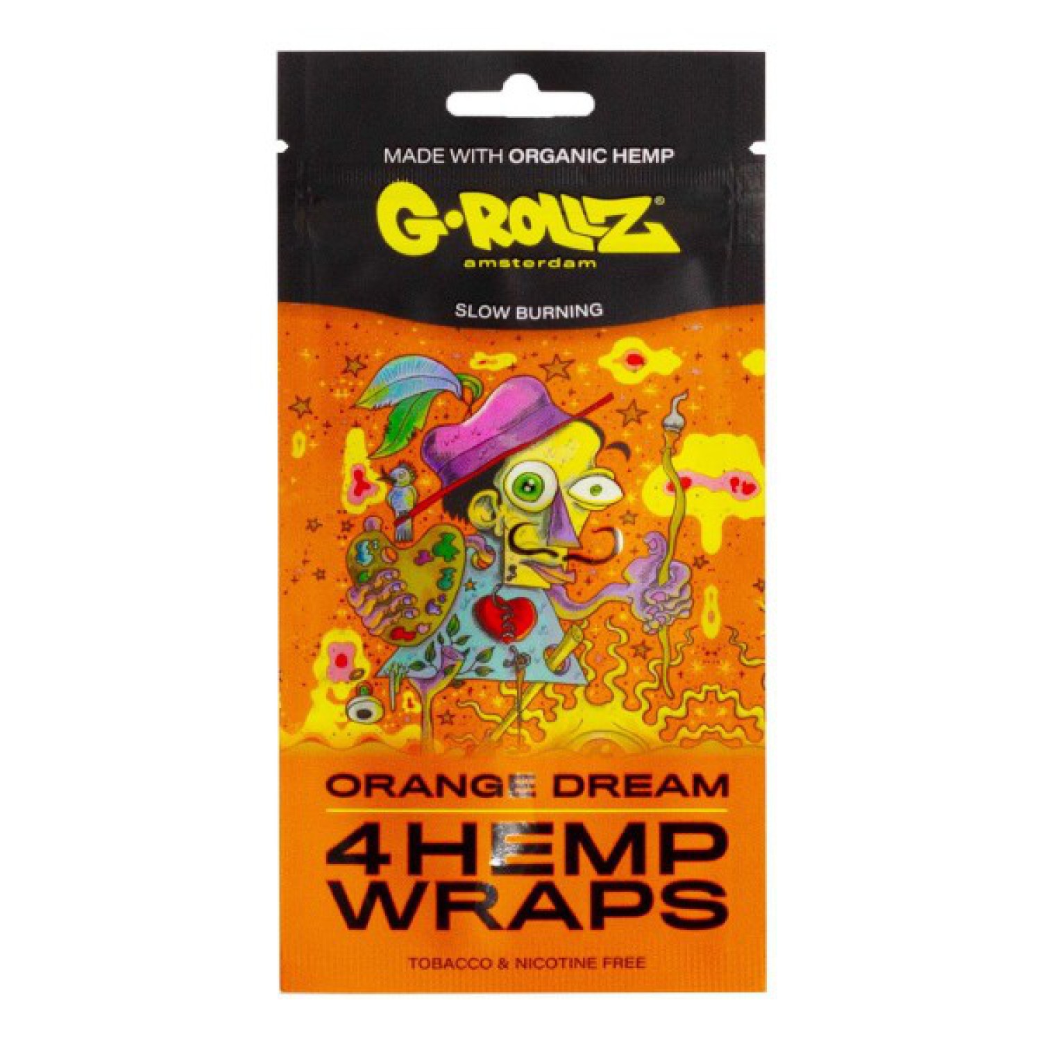 G-Rollz | 4x Hanf-Wraps mit Orangengeschmack (15er-Packung, 60 Blunts)