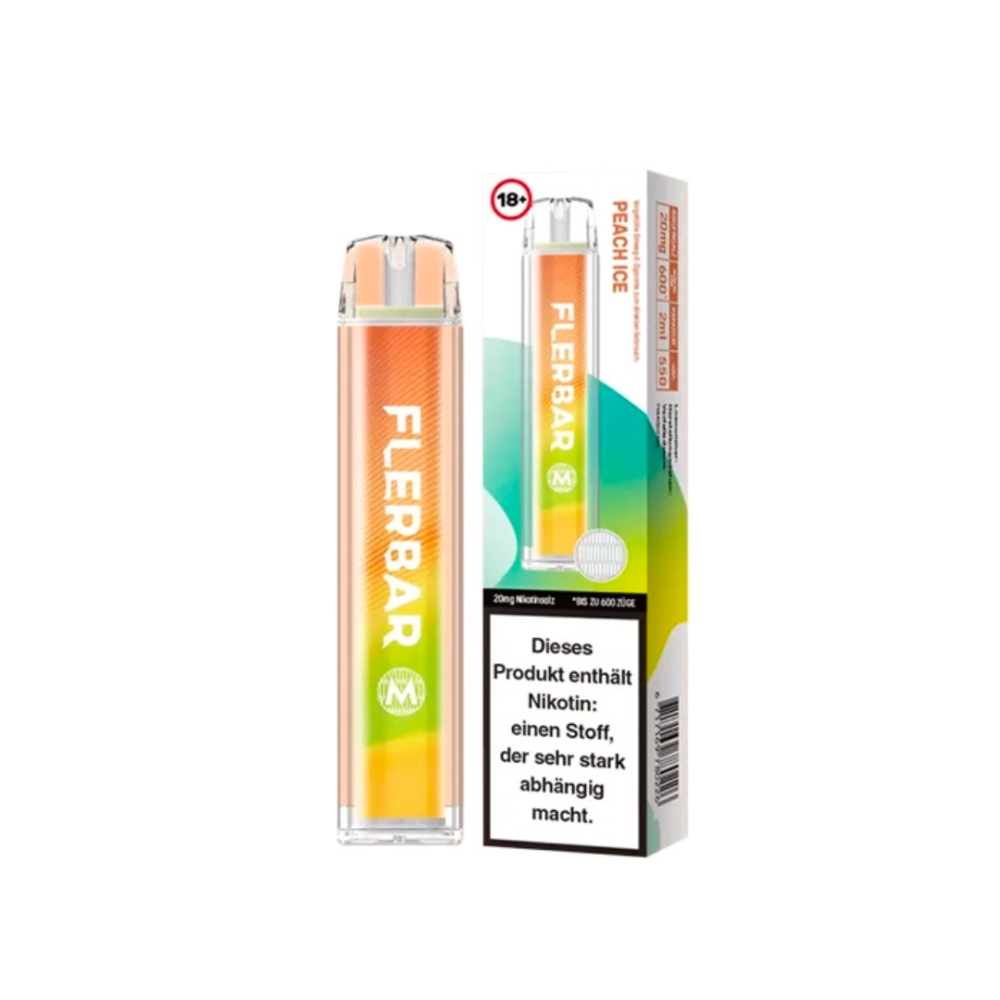 Flerbar 600 Peach Ice Einweg E-Zigarette 20mg