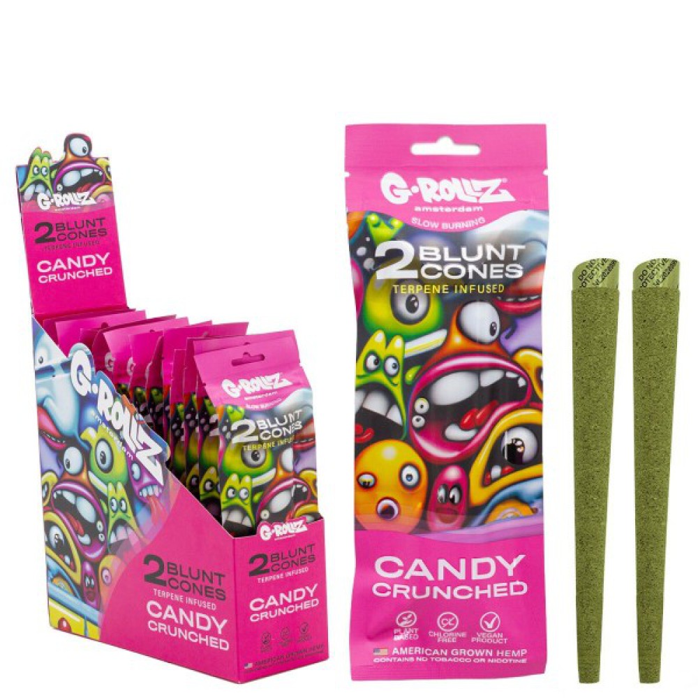 G-ROLLZ, 2x " Candy Crunched " Terpene-Infused Pre-Rolled Hemp Cones a 2 Stück 12er