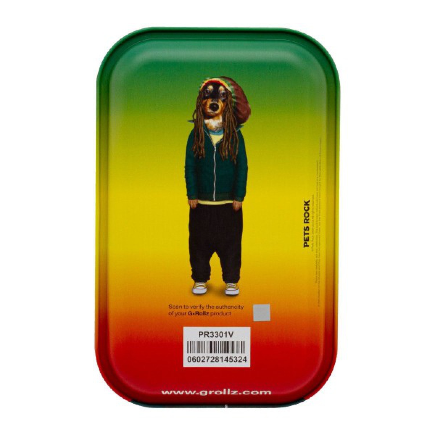 G-Rollz | Pets Rock „Reggae“ mittelgroßes Tablett 17,5 x 27,5 cm