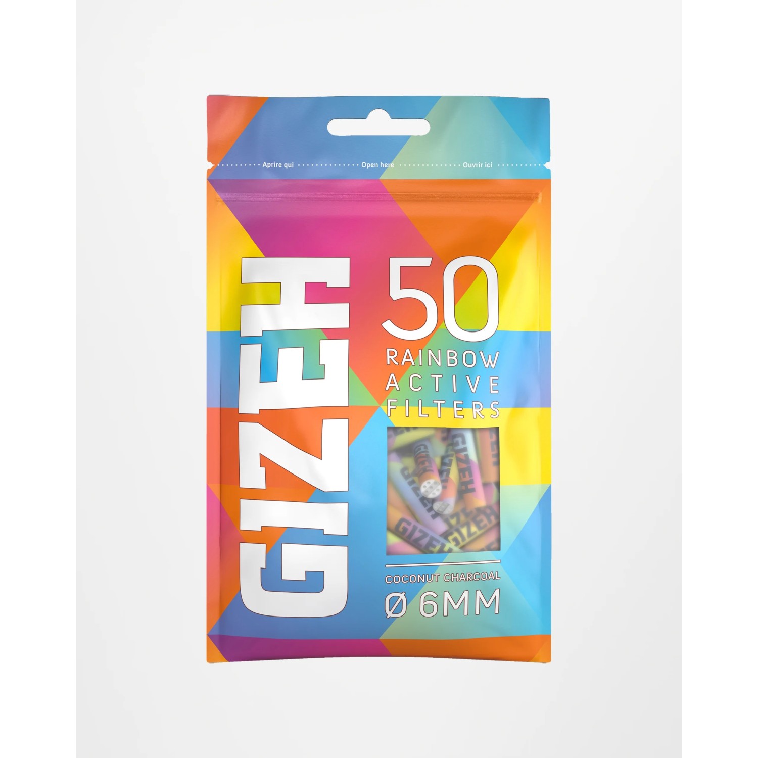 Gizeh Rainbow Active Filter 6mm, 50er Beutel 1VE-10