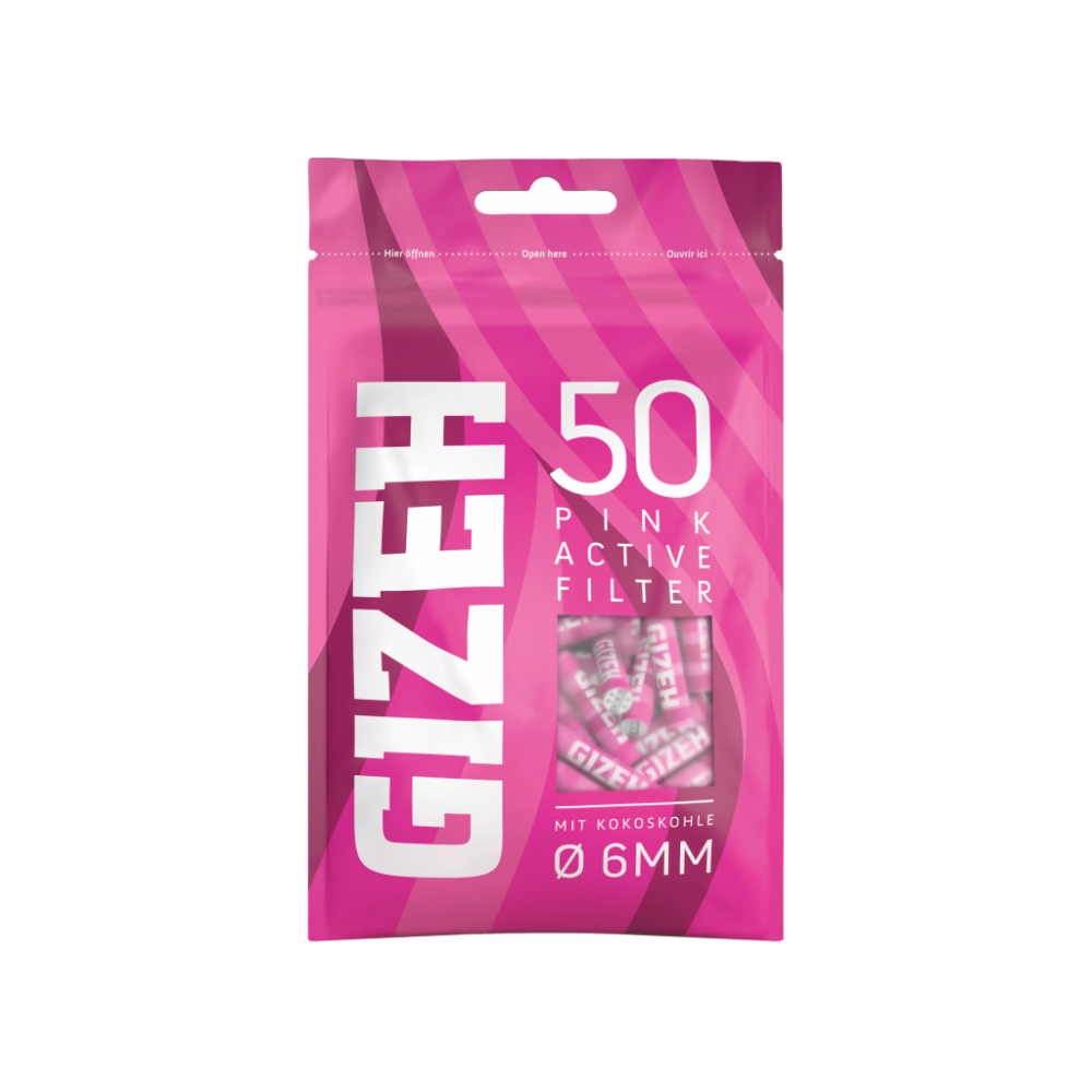 Gizeh Pink Active Filter 6mm,50er Beutel 1VE-10