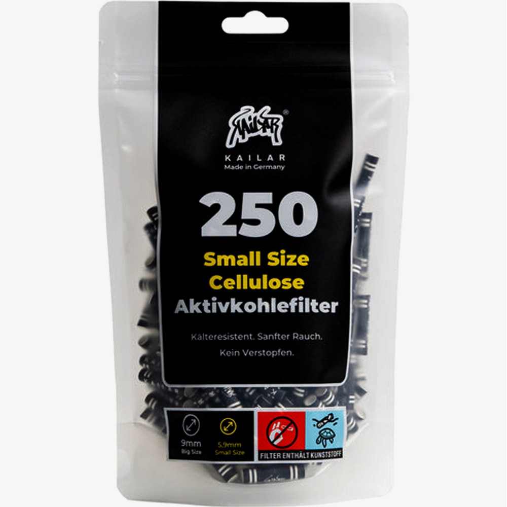 Kailar Slim Aktivkohlefilter Ø 5,9 mm 250er Schwarz