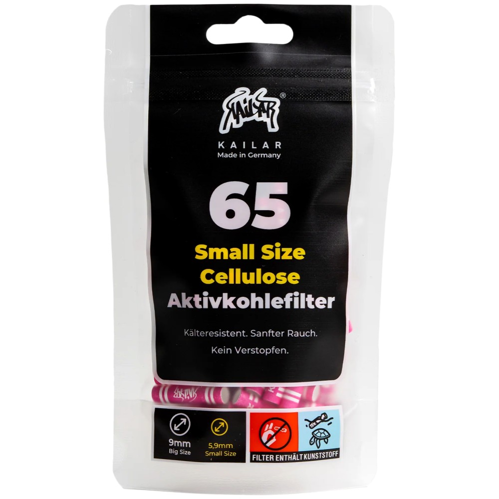 Kailar Zellulose Aktivkohle-FilterSlim Ø 5,9 mm 65er Pink