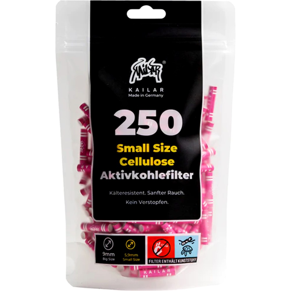 Kailar Zellulose Aktivkohle-FilterSlim Ø 5,9 mm 250er Pink 