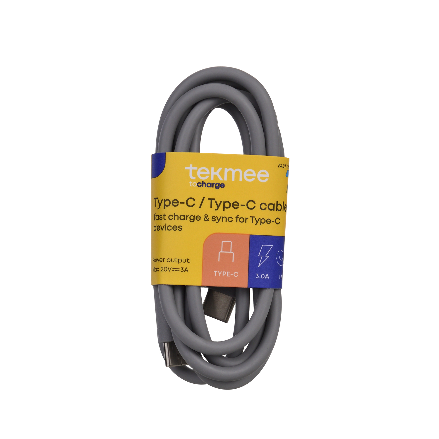 Tekmee 1m 3a Type-c/type-c Cable Bulk