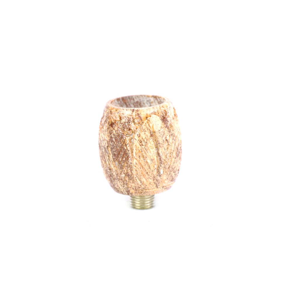 Specksteinkopf gr.rund geschnitzte Ø 2.5xh3.5cm. 