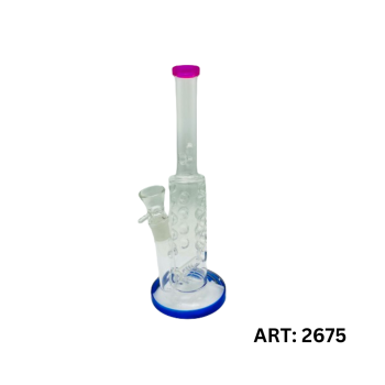 Glass Bong 30cm. schliff 18,8mm.mit 20x gedruckte dubble.Tube-50/28mm.