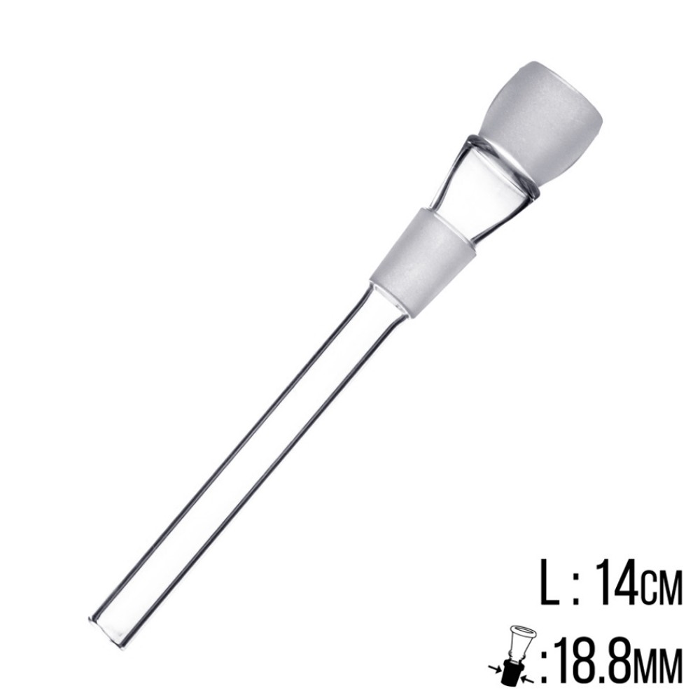 Heavy Glas steckchillum ca.14cm. 18,8+18,8mm VE 6