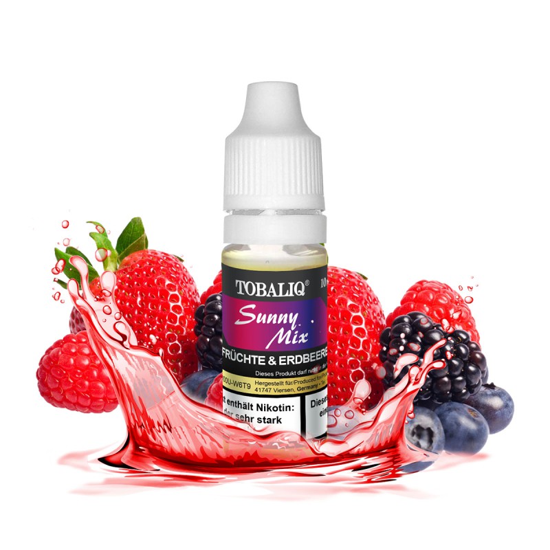 E-Liquid-+6mg Nikotin-Weisen Erdbeeren+Früchte (Sunny Mix)