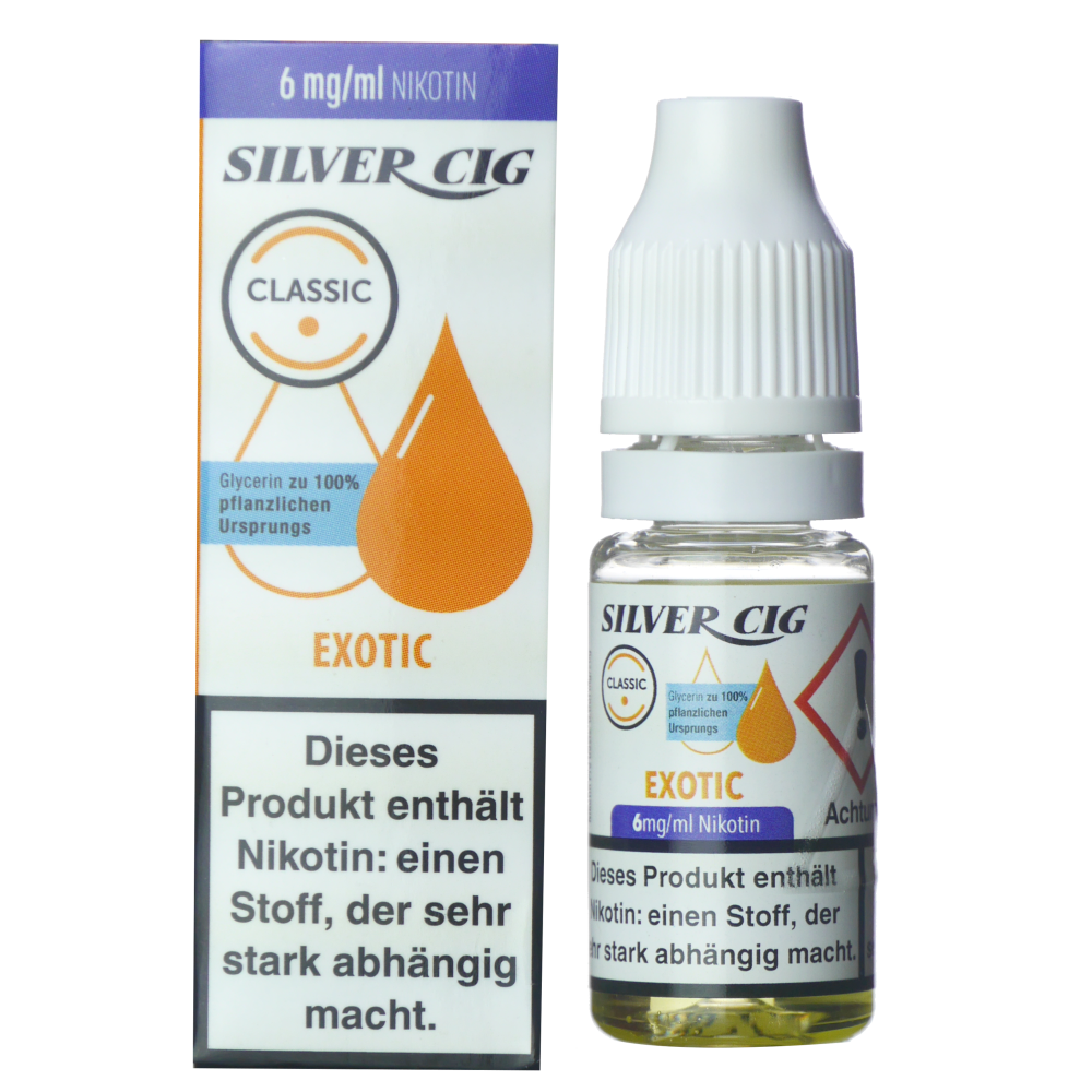 E-Liquid Silver Cig " Exotic " 6mg Nikotin 10ml