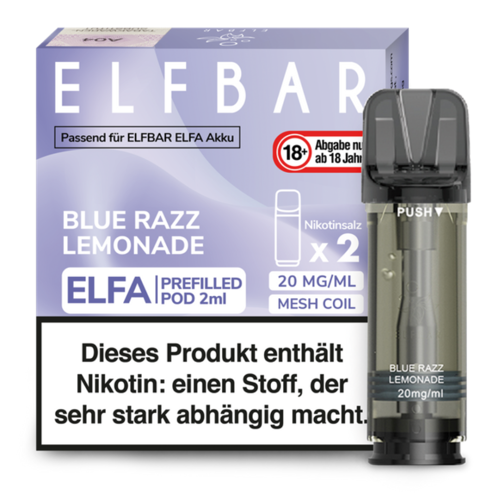 ELFBAR ELFA Pod   Blue Razz Lemonade 2x2ml, 20mg
