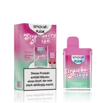 Smokah x Flask Pocket " Strawberry Pitaya " 600 Zuge 2ml Nikotin