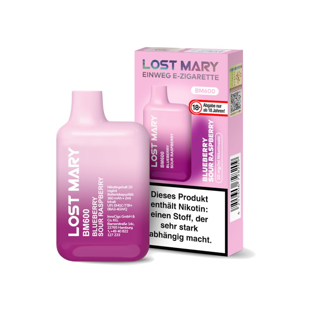 Lost Mary BM600 - Blueberry Sour Rasberry 2%