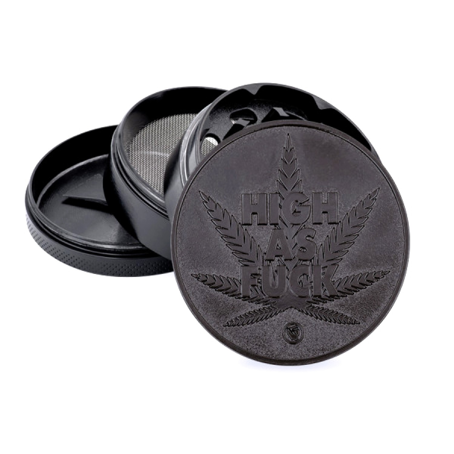 FIRE-FLOW™ Metal Grinder Black High As Fuck (⌀60 mm / 4-parts)