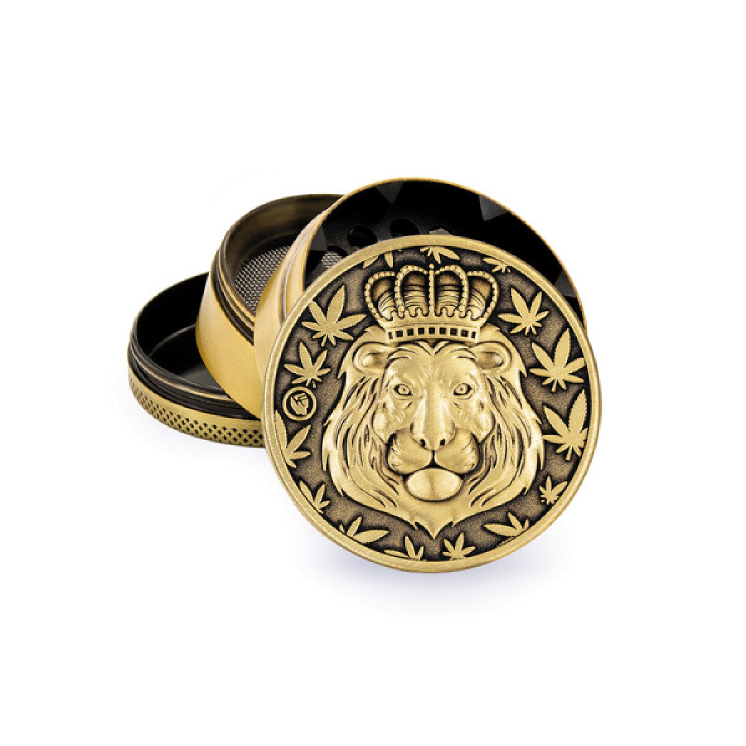 FIRE-FLOW™ Metal Grinder Gold Lion (⌀50 mm / 4-parts)