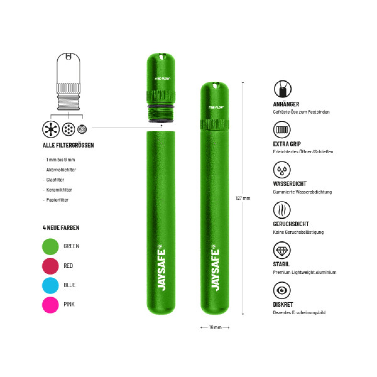 FIRE-FLOW™ JAYSAFE Aluminium Joint Case Green