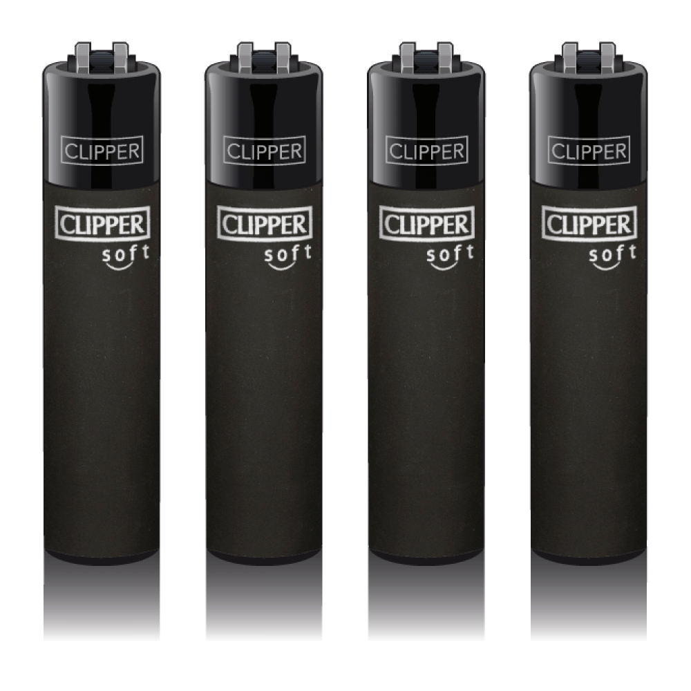 Clipper Classic  Feuerzeug Soft Torch Black 48er Display  