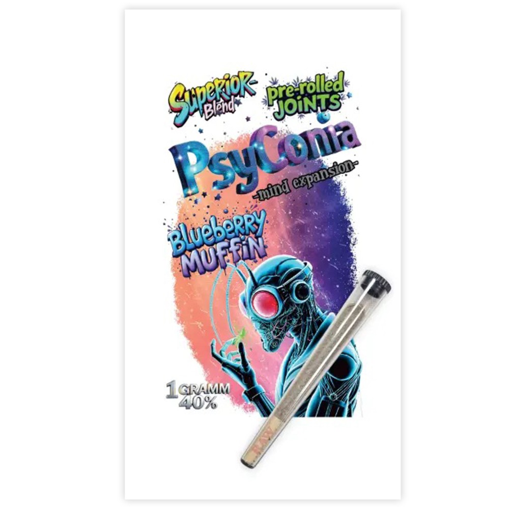 Pre-rolled Joints H2 Superior Blend  "Blueberry Muffin" 1g.