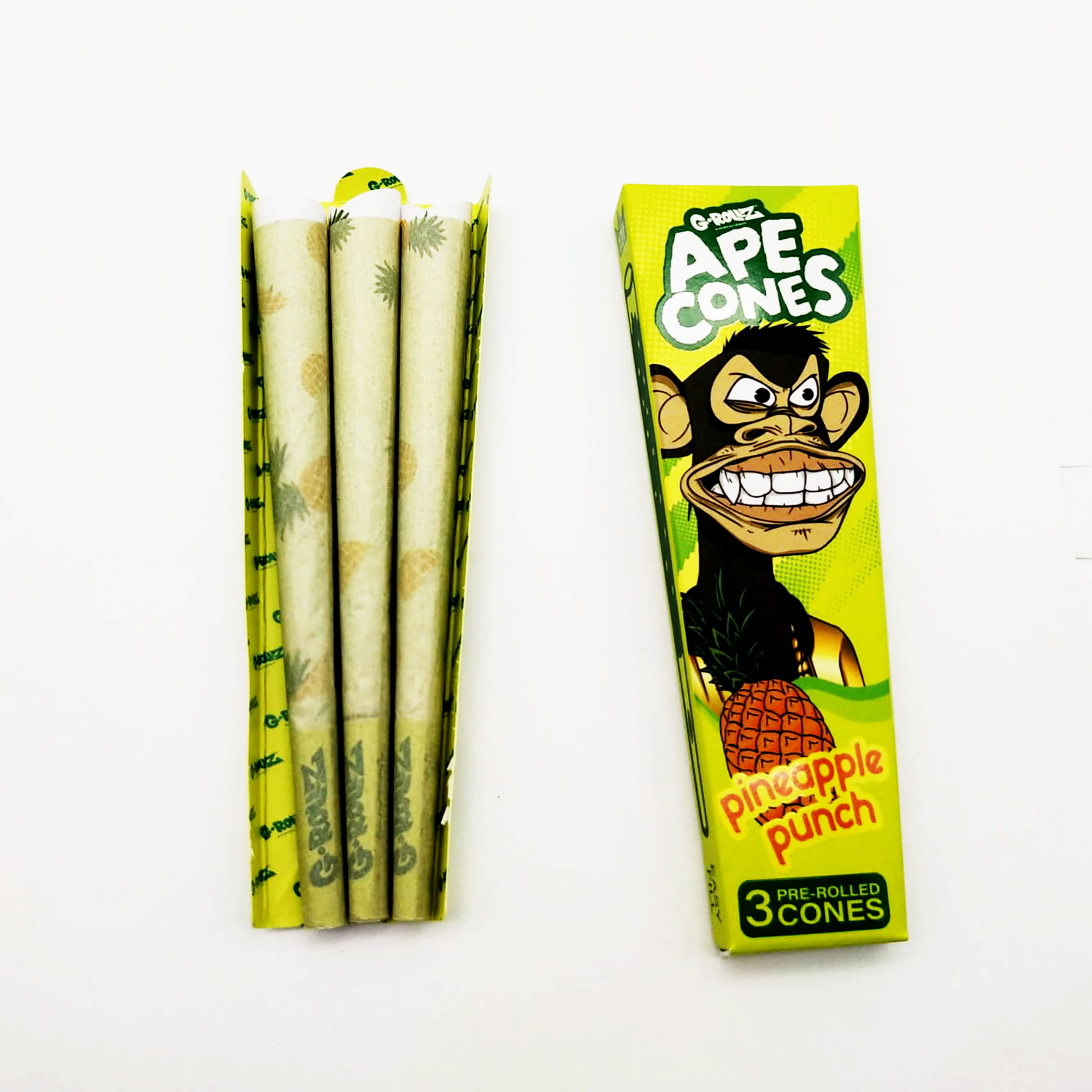 G-ROLLZ Ape Cones - "Pineapple Punch"| 3er Pre-Rolled Cone| VE - 24