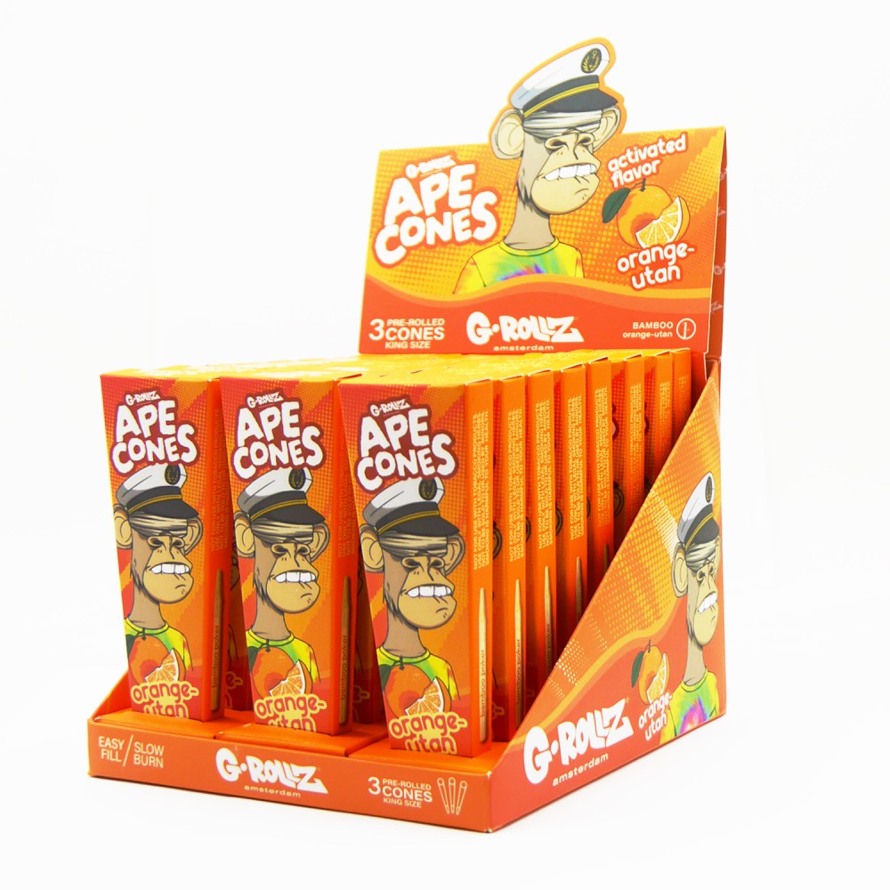 G-ROLLZ Ape Cones - "Orange Utan" | 3er Pre-Rolled Cone| VE - 24