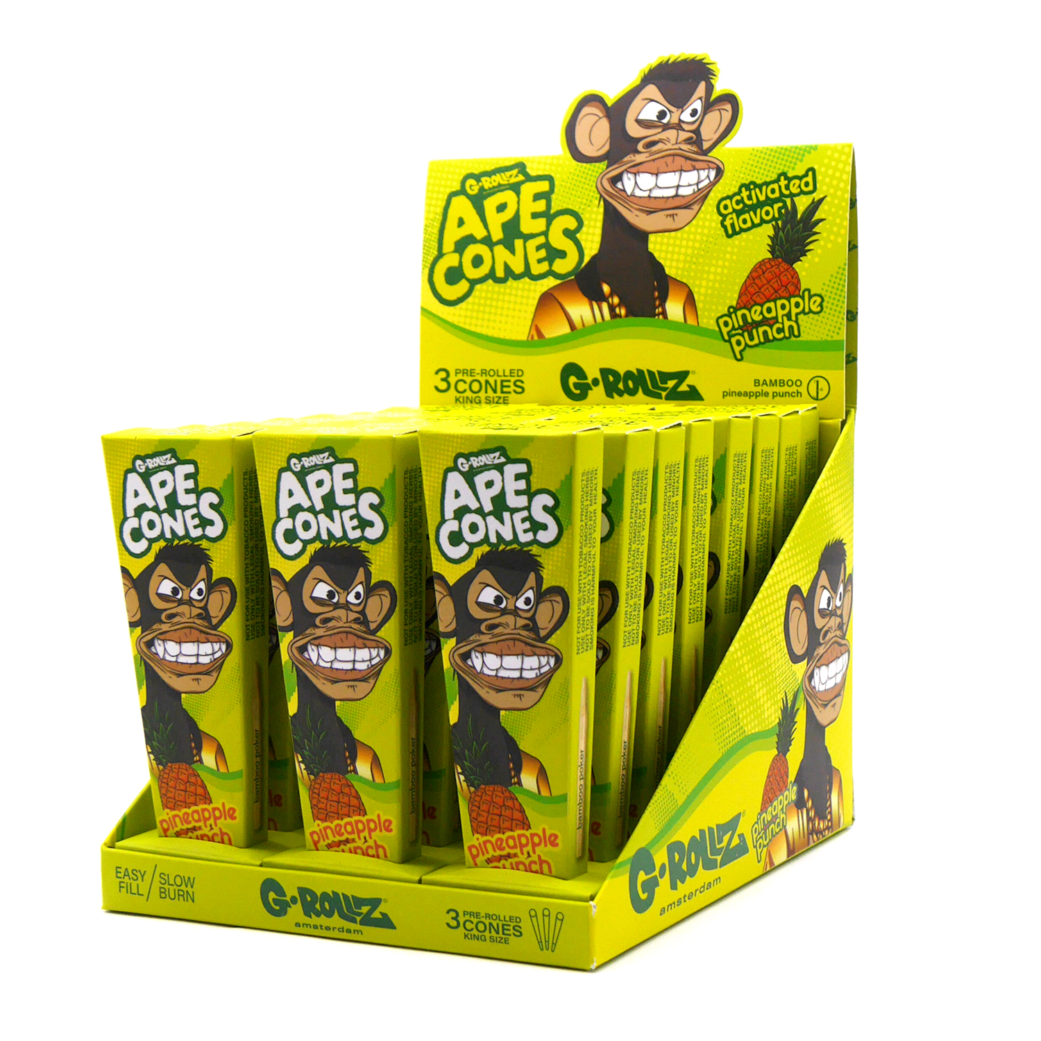 G-ROLLZ Ape Cones - "Pineapple Punch"| 3er Pre-Rolled Cone| VE - 24