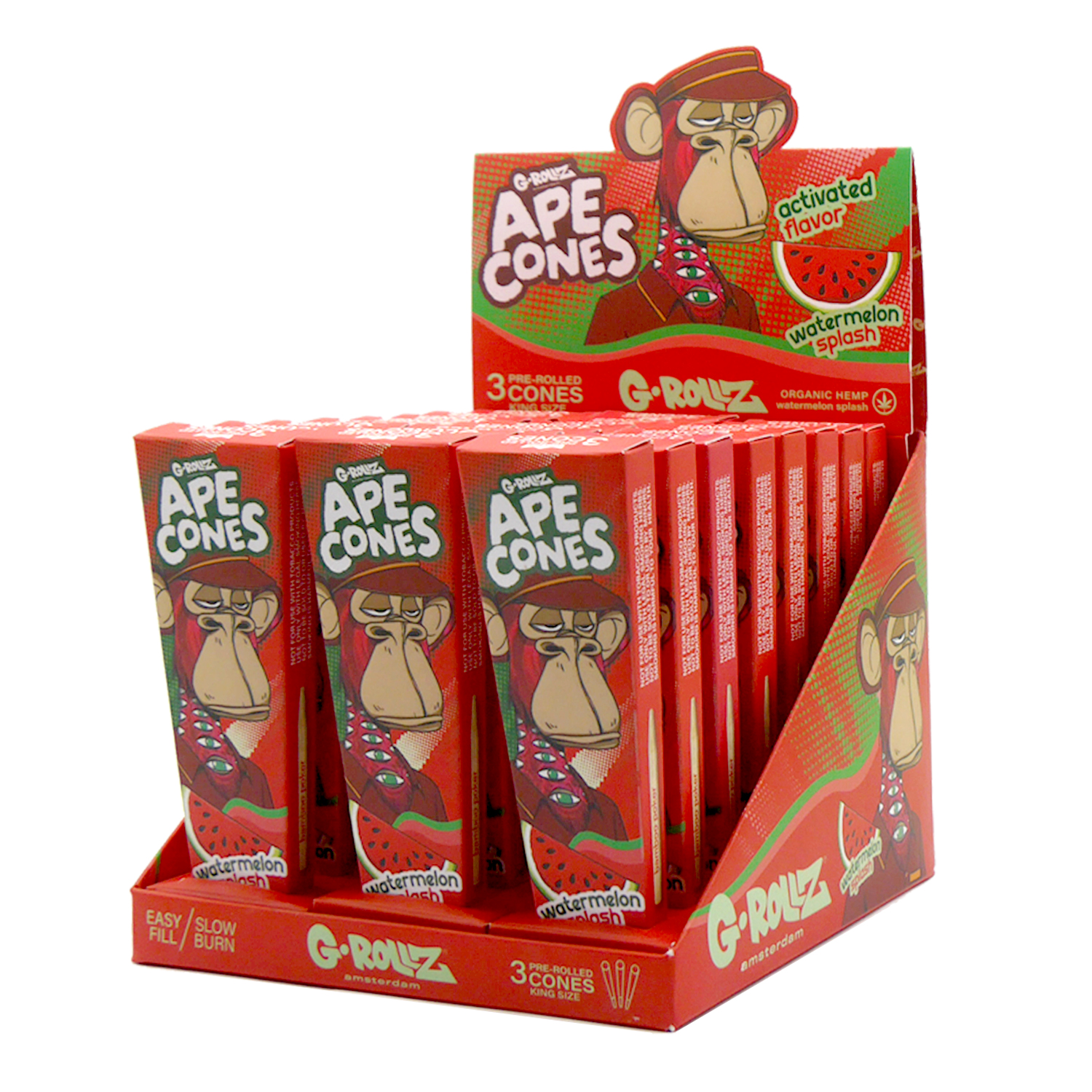 G-ROLLZ Ape Cones - "Watermelon Splash" | 3er Pre-Rolled Cone| VE - 24