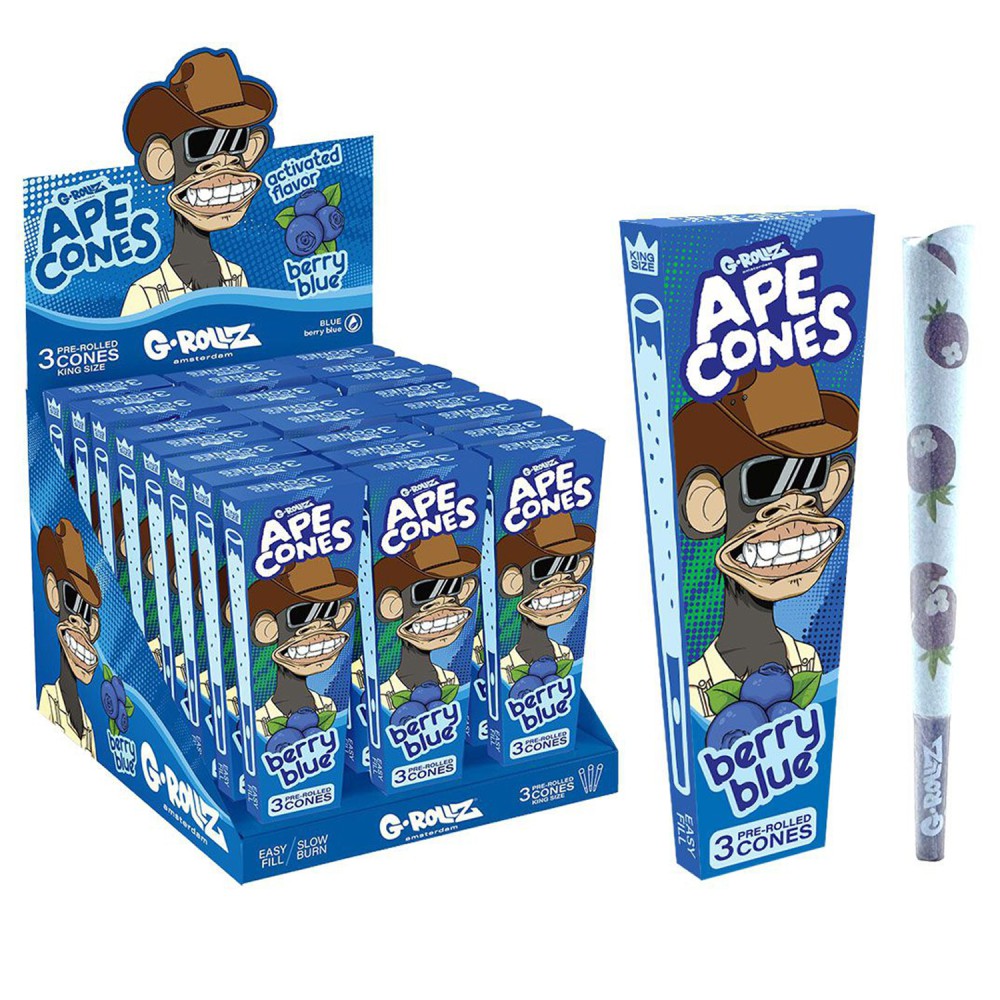 G-ROLLZ Ape Cones - "Berry Blue"| 3er Pre-Rolled Cone| VE - 24