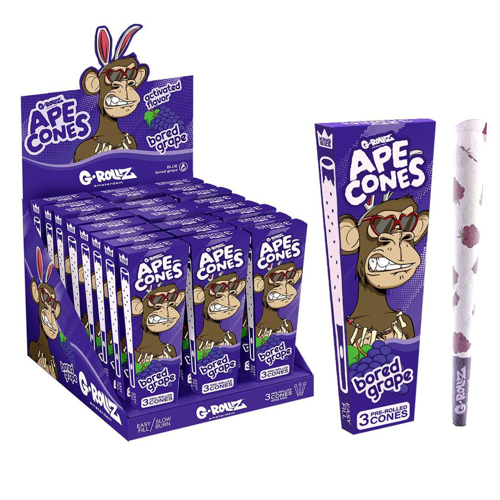 G-ROLLZ Ape Cones - "Bored Grape" | 3er Pre-Rolled Cone| VE - 24