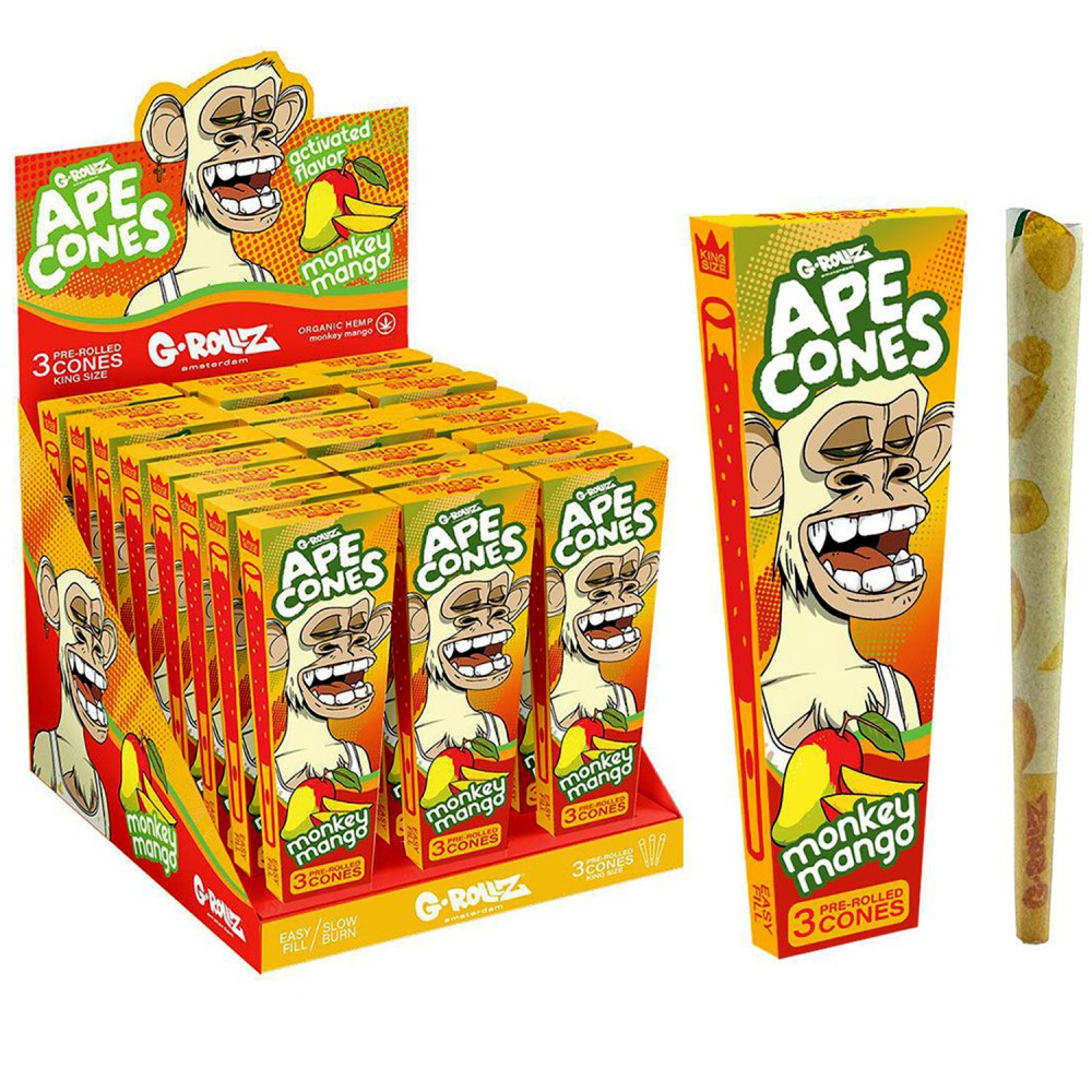 G-ROLLZ Ape Cones - "Monkey Mango" | 3er Pre-Rolled Cone| VE - 24