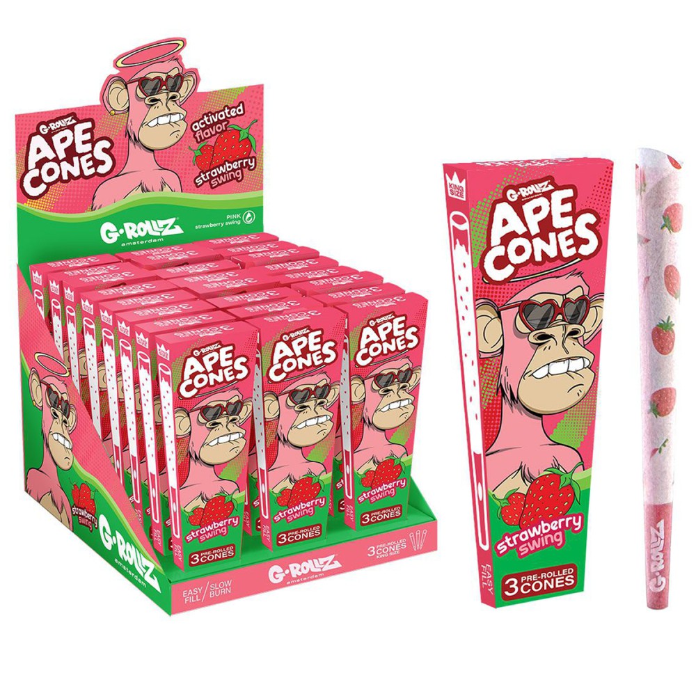 G-ROLLZ Ape Cones - "Strawberry Swing" | 3er Pre-Rolled Cone| VE - 24