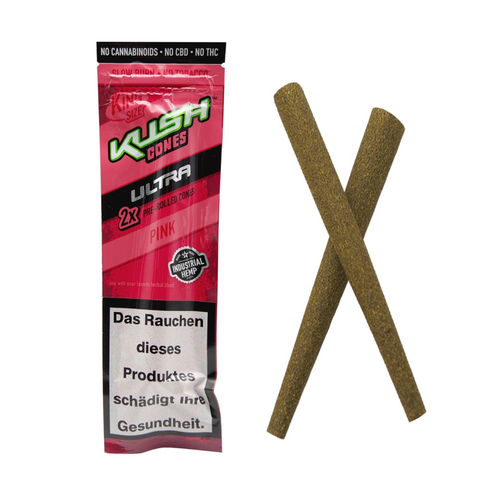 Kush Cones Ultra Pink | 2 x Pre-Rolled Cones | King Size | VE-15