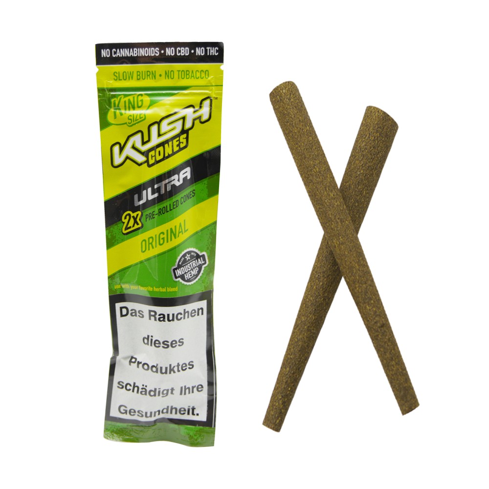 Kush Cones Ultra Original | 2 x Pre-Rolled Cones | King Size | VE - 15