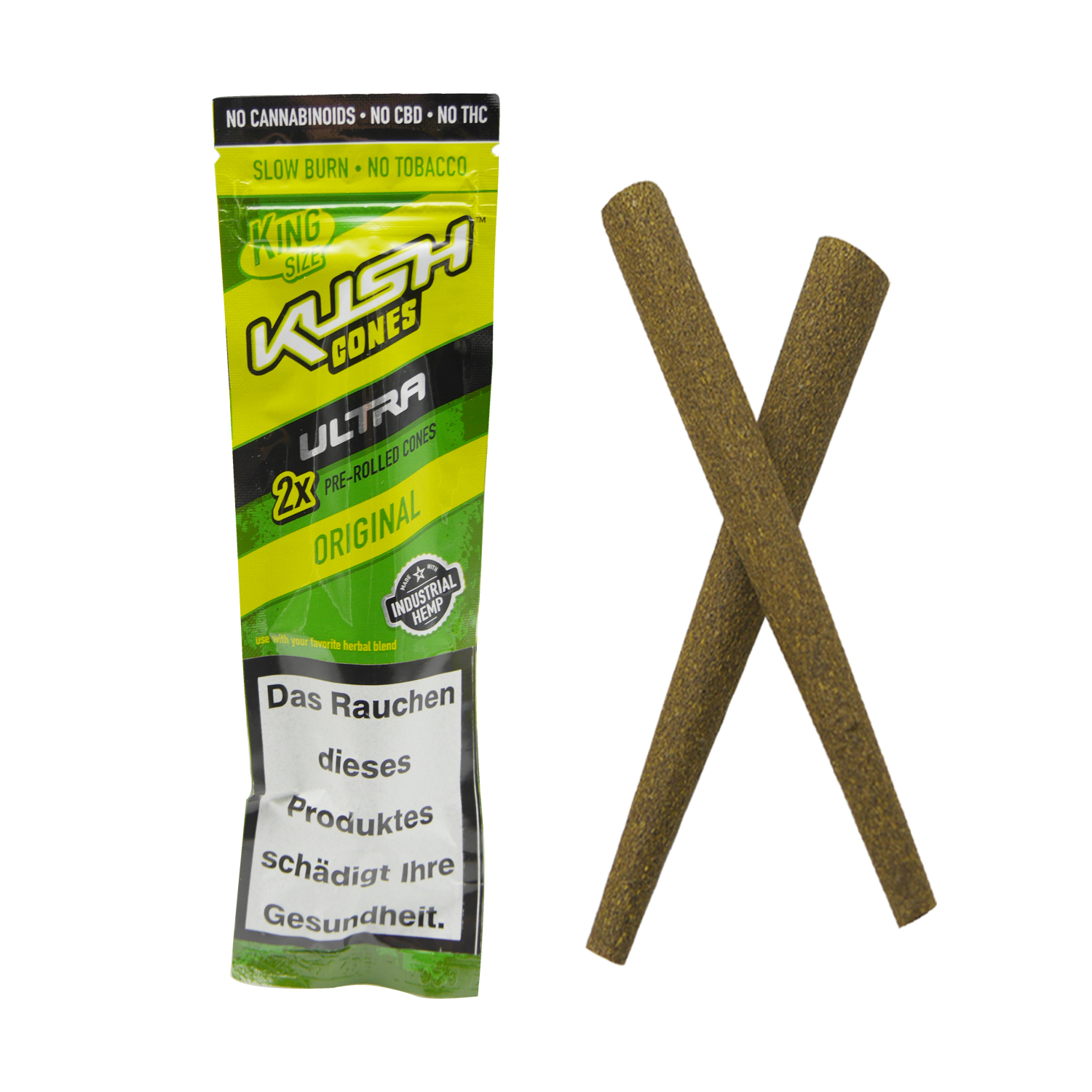 Kush Cones Ultra Original | 2 x Pre-Rolled Cones | King Size | VE - 15
