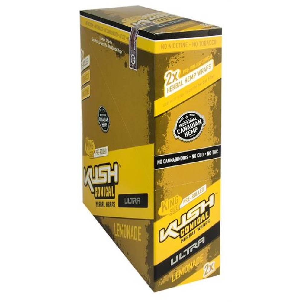 Kush Cones Ultra Yellow | 2 x Pre-Rolled Cones | King Size | VE - 15