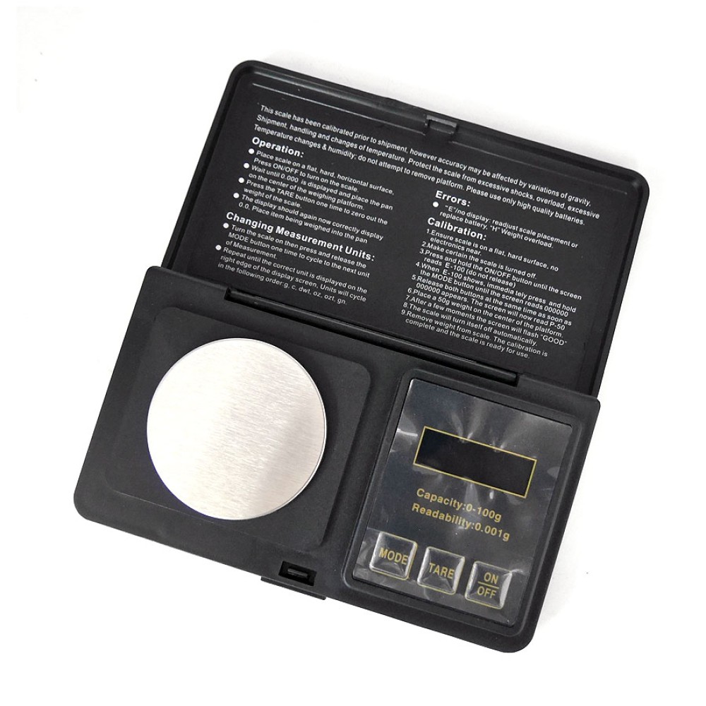 Digital Pocket  Scale Black 100gx0,001g klappbar D