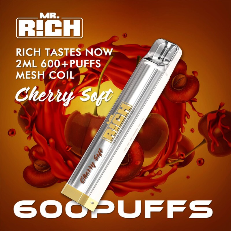 Mr. Rich  E. Shisha" Cherry Soft " 600 zuge