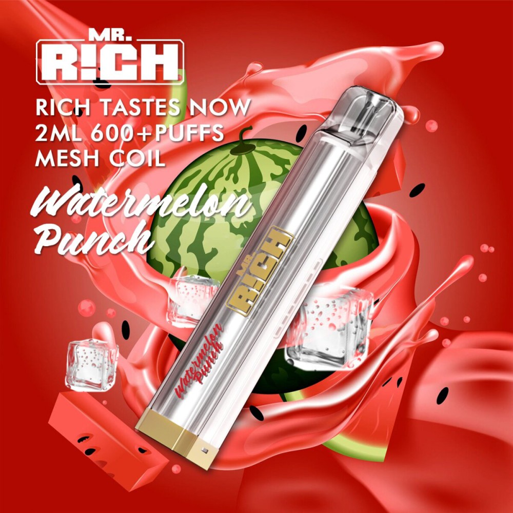 Mr. Rich  E. Shisha" Watermelon Punch  " 600 zuge